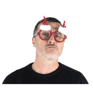 GLITTERY TICTOC CHRISTMAS GLASSES