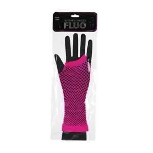 LONG FLUORESCENT YELLOW MITTENS