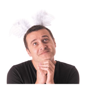 HEADBAND ANGEL WINGS WHITE