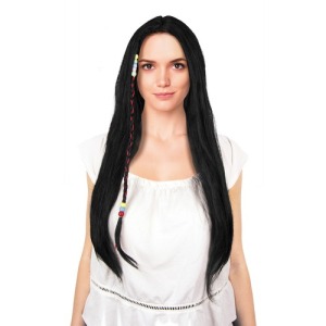BLACK HIPPIE WIG