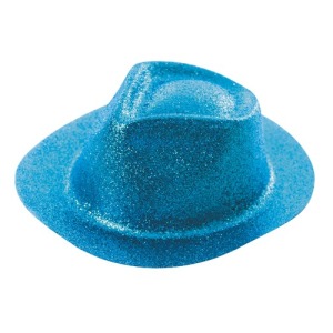 LIGHT BLUE SEQUINED BORSALINO 