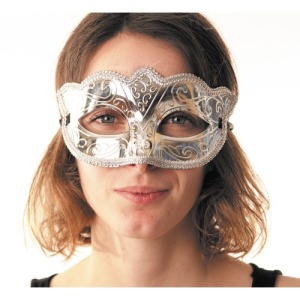 SILVER CARNIVAL MASK