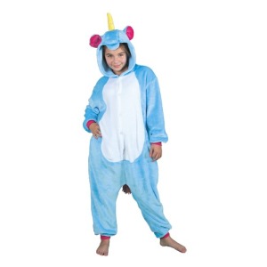 COSTUME KIGURUMI BLUE UNICORN CHILD T 7/9 YEARS