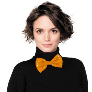 NEON ORANGE BOW TIE