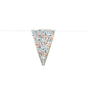 3M GOLD AND FLOWER PENNANT GARLAND