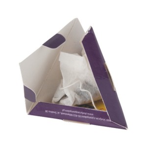 1 tea bag in a pyramid box