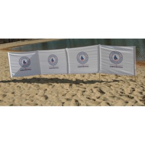 Écran de plage publicitaire