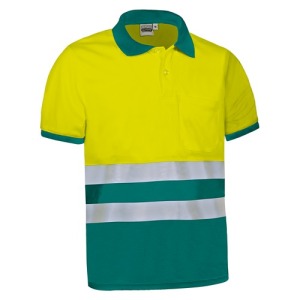Short-sleeved high-visibility polo shirt