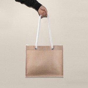 Sac en jute et corde 40x16x32cm