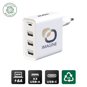 Yoriyoi - 6a - 3 usb and type-c 60w smart charger