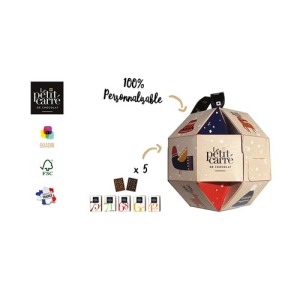 Christmas bauble 8 cm with logo