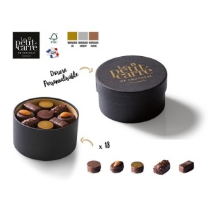 Coffret Allure personnalisé 18 bonbons de chocolats