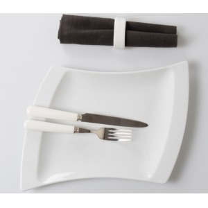 Rectangular rippled dinner plate