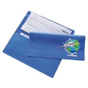 2-part French-style travel pouch / 1 crystal clear and 1 opaque