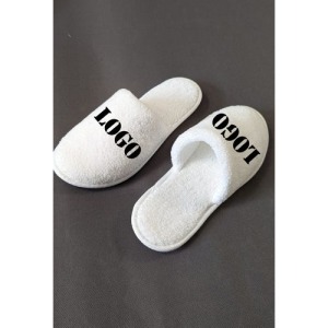Fleece Slippers with Embroidered Logo