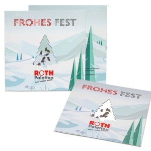 Card with spruce seed paper