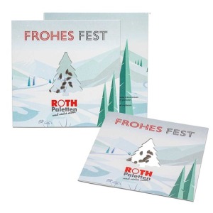 Card with spruce seed paper