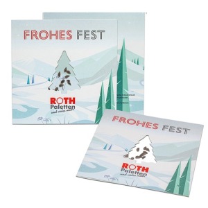 Card with spruce seed paper