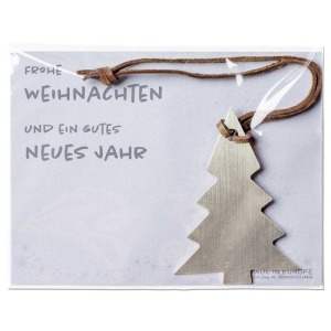 Standard pattern stainless steel nutcracker in nut-free bag - fir tree in cello bag - the standard