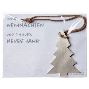 Standard pattern stainless steel nutcracker in nut-free bag - fir tree in cello bag - the standard