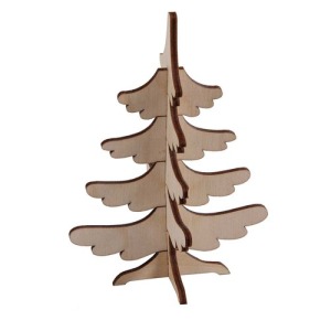 Wooden jigsaw 3D - Fir tree - Christmas tree