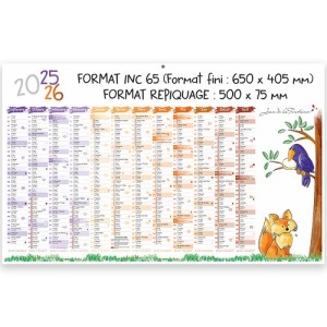 2026 erasable bank calendar | Jean de la Fontaine