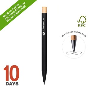 Recycled aluminium pen with HB lead