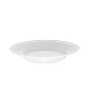 Reusable translucent soup plate in PP polypropylene