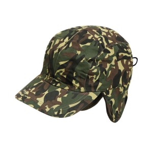 4-PANEL CAMOUFLAGE CAP IN POLAR FLEECE AND POLYESTER