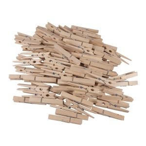 Pince à linge bois, 72mm, 100 pièces