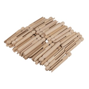 Pince à linge ronde à tête ronde, 11cm, 50 pièces