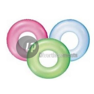 Bouée gonflable géante fluo givrée mix 91cm