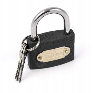 Cadenas universel en fonte trempée de 40 mm, noir