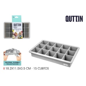 Bac à glaçons f flexible en silicone 15 cubito Quttin