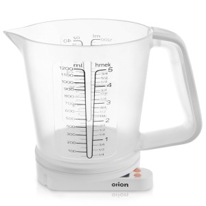 Balance de cuisine avec verre doseur 5 kg, 1,2 l
