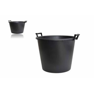 Seau rond avec poignées 110 litres noir