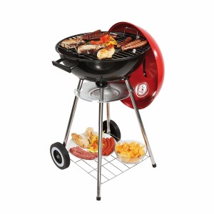 Red charcoal barbecue 
