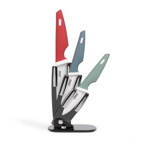 Ceramic 3 knife block with holder