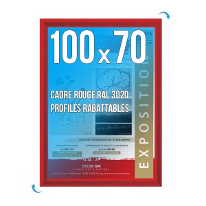 Display frame CLIC-CLAC Wall 100 x 70cm RED 3020