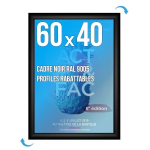 CLIC-CLAC Wall Display Frame 60x40cm BLACK 9005