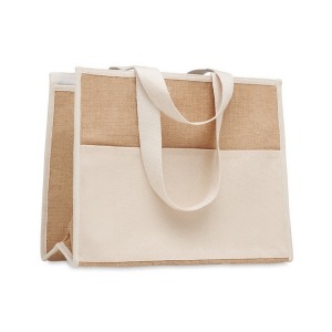 CAMPO DE GELI - Canvas and jute shopping bag