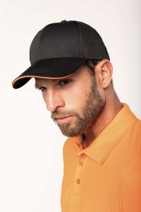 Oeko-Tex 6-panel contrasting sandwich cap