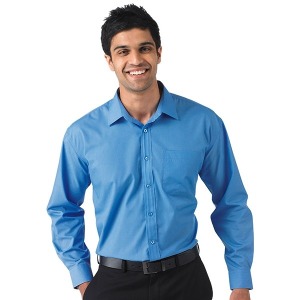 Russell Collection men's long-sleeved poplin shirt