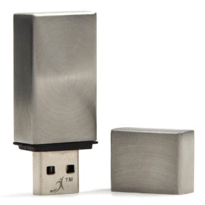 Brushed metal USB flash drive - caroline