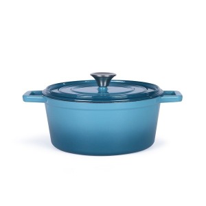 Round cast iron casserole