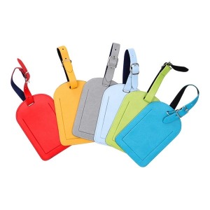 Colorful imitation leather luggage tag