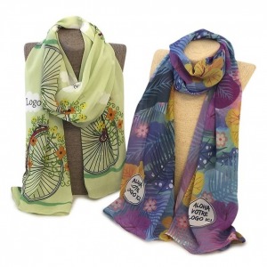 Four-colour voile scarf