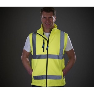 Hi-Vis Softshell Gilet - Bodywarmer Softshell high visibility