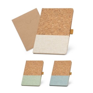 Notepad a5 cork and linen