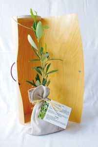 Tree planter in wooden tube - Prestige